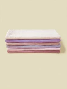Summer Goodies 1pc Baby Solid Color Blanket, Double-Layer Gauze, Soft, Absorbent, Breathable, Suitable For Daily Use All Year Round - Multicolor - View 3