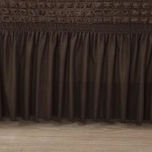 1 件纯色薄纱裙式沙发套，防滑透气弹力沙发套，防尘家具保护套，适合宠物使用，适用于卧室、办公室、客厅