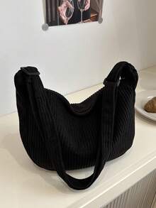 女士灯芯绒2025新款单肩包韩版时尚简约风格糖果色斜挎包