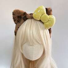 Tom's Cat Ear Plush Headband, S Casual Photo Hair Accessories, Headband With Bow, Polyester Fiber, Suitable For All Seasons Valentines,Hairband,Hair Hoop Headbands ,Gifts Head Accessories - Multicolor - View 17