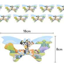 Disposable Meal Plate Sets With Dog Bruy Themed Birthday Party Decorations, Triangular Flags, Atmosphere Banners (5 Sets For Each Style)(Set Of 10 7-Inch Paper Trays, Set Of 10 9-Inch Paper Trays, Set Of 10 Paper Cups, Set Of 6 Popcorn Boxes, Set Of 6 Dragon Blowers, Set Of 6 Speakers, Set Of 10 Masks, Set Of 10 Triangular Flags, Set Of 10 Straws, Set Of 10 Invitation Cards, Set Of 20 Tissues, Set Of 6 Paper Caps, Set Of 1 Tablecloth) - 彩色 - 查看 11