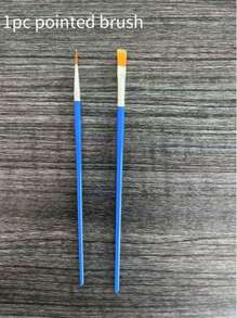 16.5cm Nylon Tip/Flat Brushes, Watercolor Pens, Acrylic Paint Art Brushes, Graffiti Pens, Suitable For Mobile Artists, Art Students, Students, Office School Supplies, Birthday Gifts-Random Color Style