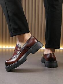 Men Formal Business Dress Loafer Shoes, Casual Style Slip-On Wedding Shoes