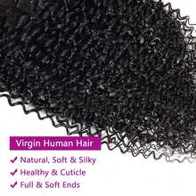 Daily Wear Kinky Curly Clip In Hair Extensions Human Hair For Glamorous Women Girl Gang Soft Girl 8pcs 120g/Set Brazilian Virgin Natural Clip Ins For Women - Natural Black - 查看 6