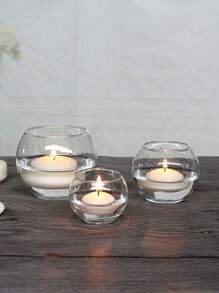 1pc Crystal Clear Cup Glass Candle Holder, Decorations, Scented Candle Cups, Outdoor Patio Decoration, Hotel Decoration, Room Decoration, Office Desktop Decoration, Scented Candle Cups, Candlelight Dinner, Room Atmosphere, Suitable For Wedding, Family Gathering, Party, Table Decoration, Home Aesthetics, Birthday Gifts, Graduation Gifts, Anniversaries, Gifts, Gifts.