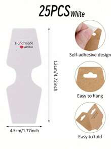 5-400 szt. Karty do wyświetlania bransoletek i kolczyków, ręcznie robione karty do kolczyków, samoprzylepne, odpowiednie do naszyjników, bransoletek, breloków, kolczyków, gumek do włosów, kart do przechowywania i wyświetlania