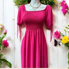 Women Long Dresses - Hot Pink - View 6