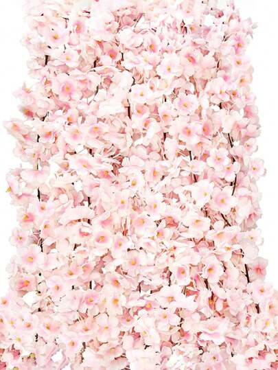 Conjunto de 1/3 peças de guirlanda elegante de flores de cerejeira de 7,19 m - decoração romântica de primavera rosa, trepadeira suspensa para casamento e festa - decoração multifuncional para casa, sem necessidade de energia