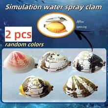 2 Stücke lustige Klatsch Mini Party Streich Wasserpistole - kreative bavalve geformte Wassersprüher als kleines Geschenk, neuartige und humorvolle Partyfavors, zufällige Farbmischung