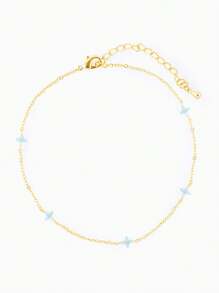 1 Tornozeleira feminina de prata esterlina S925, elegante e personalizada, com flor pequena, para férias na praia e festas, dia dos namorados e dia das mães