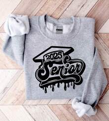 Senior 2025 Sweatshirt, Senior Student Sweater, Class Of 2025 Sweatshirts, Gift For Seniors, Graduation Sweaters, Senior Class Sweatshirt, High School Sweater. SD-4247 - Grey - View 1