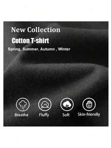Summer New Casual Men's Short Sleeve T-Shirt- Skull Wearing A Samurai Helmet And Holding Two Katana Swords, Set Against A Dark Background With The Word Japan In Bold Red TextNatural And Breathable Pure Cotton Printed T-Shirt Cartoon Text Fashion Printed T-Shirt HHYCN TRADING LIMITED - 黑色 - 查看 5