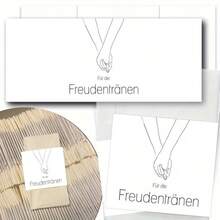50入德國婚禮 Happy Tears 衛生紙套，FÜR EURE Freundentränen 紙套，米色愛心印花一次性衛生紙套，婚禮新娘禮物客賓派對裝飾 - 彩色 - 查看 9