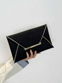 1 plic din piele PU cu model Wheatear, geantă de seară formală ușoară pentru femei