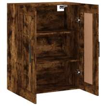 vidaXL Armoire murale chêne fumé 69,5x34x90 cm bois d'ingénierie