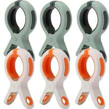 10 件装沙滩巾夹、巡航沙滩椅毛巾夹、衣夹、沙滩巾架，防止毛巾被风吹走，耐用且颜色鲜艳，适合海滨、海滩、露营、烧烤用品、圣诞节和万圣节礼物 - 彩色 - 查看 20