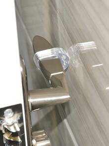 1/6/10 buah Bantalan Gagang Pintu, Penahan Pintu Senyap, Pelindung Pegangan Pintu, Bantalan - Clear - View 2