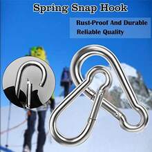 12PCS 2 Inch Small Carabiner Clip, Spring Snap Hook, Heavy Duty Galvanized Steel Keychain Carabiner, Locking Climbing Caribiners Clips Gym, Plant Hanging, Outdoor Camping, Hiking, 200 Lbs Capacity - 43399870 - View 3