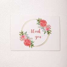 10pcs Kraft Paper/White Card Printed Golden Thank You Cards, Folding Greeting Cards, Kraft Paper Envelopes, Seal Stickers, Multiple Styles And Colors Available,Christmas - Multicolor - View 25