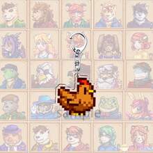 1pc Stardew Valley Animal Pixel-Art Keychain - Game Merchandise - Backpack Pendant - Holiday/Birthday Gift - Halloween/Christmas Gift - Toy - Multicolor - View 9
