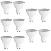 4pcs/10pcs GU10 220V-240V LED Light Bulb, Non-Dimmable, 38° Beam Angle, 6W, 6500K Cool White Or 3000K Warm White, Flicker-Free, Eye-Care, Indoor Lighting - White - View 1