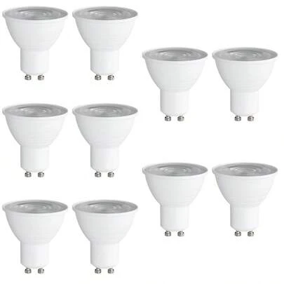 4 st/10 st GU10 220V-240V LED-lampa, ej dimbar, 38° spridningsvinkel, 6W, 6500K kallvit eller 3000K varmvit, flimmerfri, ögonvård, inomhusbelysning