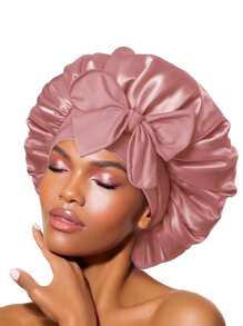 1pc Luxurious Satin & Silk Bonnet For Sleeping - Adjustable Comfort Fit With Tie Band - Unisex Night Hair Protection For Men & Women Home Bathroom Decor Summer Bonnet Queen Silk Bonnet Satin Bonnet Hair Bonnet For Sleeping Braid Bonnet Adjustable Bonnet Tie Bonnet Night Cap Sleep Bonnet For Women Curly Hair Travel Essentials Travel Accessories Vacation Holiday Back To School