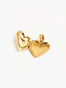 Exquisiter vergoldeter 925er Sterling Silber Anhänger mit einzigartigen eingelassenen Zirkonias in Herzform für Mädchen Halsketten