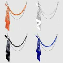 2 件套嘻哈裤配饰链，亚克力多层链 + 围巾，休闲街头嘻哈风格