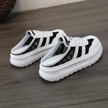 This Summer's New Popular Women's Thick-Soled Height-Increasing Half-Slipper Features A Lace Mesh Perforated Upper And A Soft-Soled Anti-Slip Half-Support Shoe. It Is Lightweight, Breathable, Versatile, Fashionable, Sporty And Daily Wear, Both Stylish And Multi-Functional