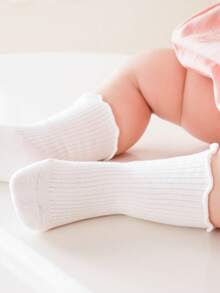 4 双婴儿袜子，儿童薄款棉质踝袜，春夏季 - 彩色 - 查看 4