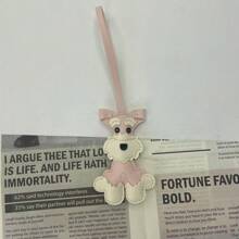 1pc Schnauzer Dog Leather Keychain, Creative Pet Charm Bag Accessory, Cute Dog Pendant, PU Leather Cartoon Dog Keyring, Small Gift