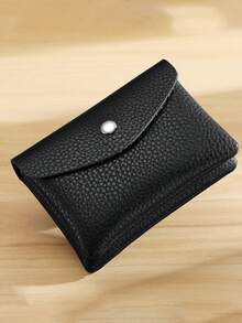 1PC Mini Vintage Vegan Coin Purse Zippered Credit Card Holder Authentic Card Holder, Genuine Card Holder Portable Card Holder And Women's Wallet - Brown - View 6