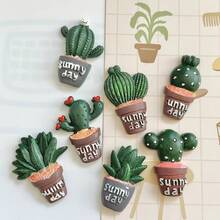 Bộ 6 nam châm tủ lạnh hình cây xương rồng và cây mọng nước, nam châm tủ lạnh mini bằng nhựa ABS chủ đề cây cối dùng để trang trí nhà cửa và văn phòng, nam châm bảng trắng hình bầu dục dùng cho nhà bếp và không gian làm việc, bộ quà tặng hoàn hảo cho ngày lễ Giáng sinh, ngày lễ tình nhân và ngày của mẹ - Nhiều màu - Xem 8