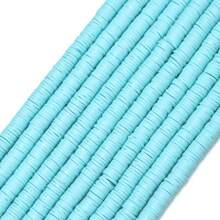 6mm 1/5/10 Strand Flat Round Polymer Clay Beads, Multicolor Loose Spacer Polymer Clay Beads For Jewelry Making, DIY Handmade Bracelet Necklace Jewelry Making Craft Supplies, Soft Clay Material, Art & Craft Beading Supplies