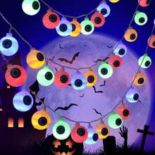1 Peça Luz de Corda de LED em Formato de Olho, Adequada para Halloween, Dia dos Mortos, Decoração de Quarto e Sala de Estar, Iluminação de Atmosfera, Decoração de Halloween, Decoração Doméstica, Decoração de Festa, Decoração de Quarto, Decoração de Jardim de Halloween para Presente Fada