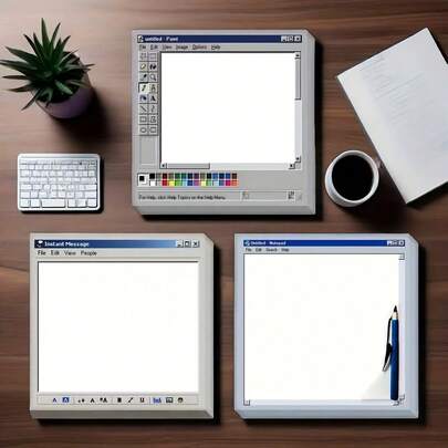 3Pcs/1Bag Of Retro Computer-Patterned Sticky Notes, Creative Office And School Notebooks, The Perfect Gift For Students And Teachers