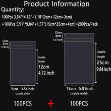 100 túi OPP trong suốt tự dính, túi nhựa tái sử dụng có thể dán kín, dày 0.04mm, hai lớp, thích hợp để đóng gói số lượng lớn quà tặng nhỏ, quà tặng tiệc tùng, đồ chơi, phù hợp với các loại hộp đựng có kích thước khác nhau, có thể dùng để đóng gói quần áo, áo sơ mi, quần tây, v.v. - 100 chiếc - Xem 25