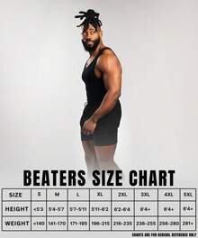 EKKO BEATERS (Please Size Up) Cotton Spandex 340gsm Sleeveless Shirt Classic Top - Men's Shirt With Classic Design - Brown - View 5