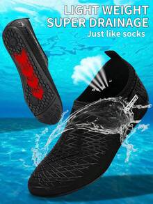 New Beach Shoes Water Shoes;Comfortable ;;New Pattern, Water Shoes,Beach Shoes,Yoga Shoes,Sandals,Outdoor Swimming Shoes,Diving Shoes,Non-Slip Lightweight Wading Shoes Snorkeling Shoes - Black - View 3