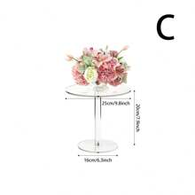 1 pieza Soporte para pastel de acrílico transparente, juego para decoración de postres y cupcakes, adecuado para exhibir pasteles en fiestas de cumpleaños, bodas, navidad y otros eventos