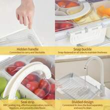 1 Stück Lebensmittelaufbewahrungsbox mit Deckel, ein getrenntes Serviertablett, eine kastenförmige Behälter für Süßigkeiten, Gemüse, Obst, Nüsse, geeignet für Picknicks, Partys, Kühlschrankorganisationsboxen, versiegelte Lebensmittelaufbewahrungsbehälter mit Deckeln, Frischhalteboxen für den Kühlschrank, Behälter zum Aufbewahren von Süßigkeiten, Nüssen, Gewürzen und Lebensmitteln, Snackboxen und Behälter für gekochte Speisen.
