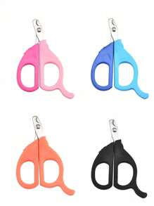 1pc Random Color Pet Nail Clippers, Stainless Steel Cat Dog Nail Trimmer Kit, Pet Grooming Nail Clipper