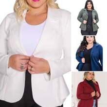 Kit 4 Short Blazer For Women Neoprene With Ruffle Cold Coat
