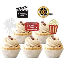 10 Stücke Kuchen Deko Fähnchen, filmbezogene Backdekoration, Party Cupcake Picker, Foto-Requisiten, angesagter Stil