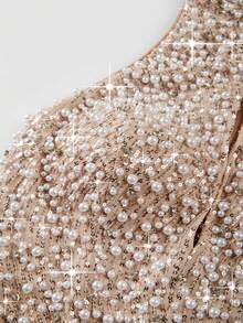 Elisanya Đầm dạ hội gợi cảm ôm sát thanh lịch thiết kế mới cho nữ - Màu be - Xem 5