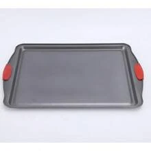 Baking Sheet Set, 3-Piece Cookie Sheet Set With Silicone Handles, Steel Baking Pans Set, Durable Baking Sheets For Oven, Cookie Sheets For Baking Nonstick Set, Sheet Pan - Black Baking Pan - Black - View 5