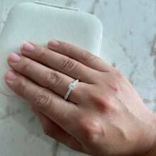 Solitaire Ring In 925 Silver - Studded Zirconias, Elegant And Genuine Jewelry, Wedding Declaration Jewelry - Bạc - Xem 5