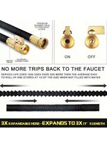 1pc Retractable Garden Hose, High Pressure Adjustable Water Spray Pattern, 2 Styles Available - American Standard And Universal Style, Gardening Irrigation Tool