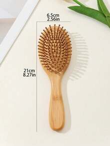 女士粗竹梳子、生发竹梳子、头皮按摩梳子、梳子清洁工具 - 彩色 - 查看 8